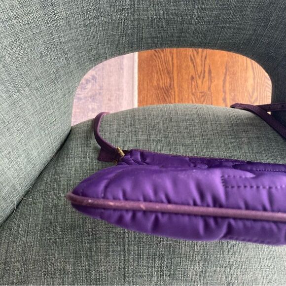 Tory Burch Women’s embroidered logo purple crossbody purse bag - EUC! - Picture 8 of 12